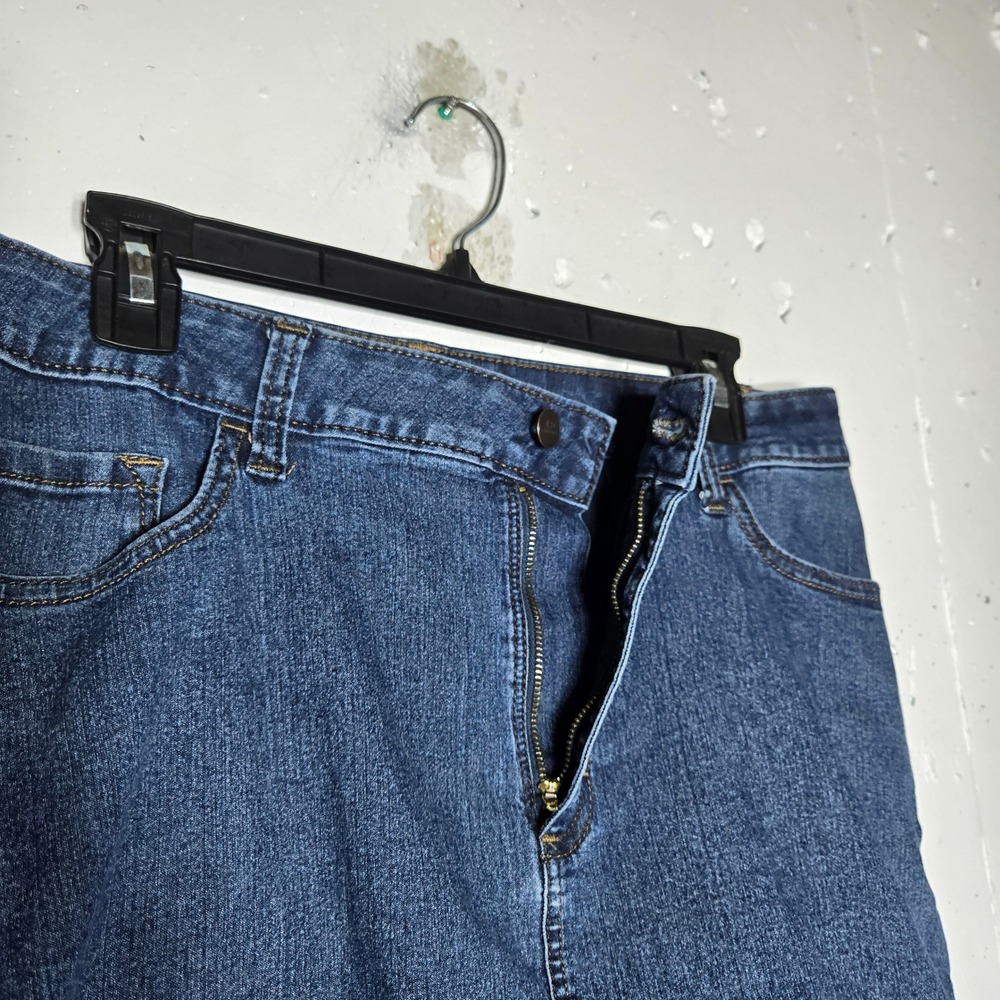 Lee Riders Womens Midrise Denim Blue Jean Skort 14M Skirt Casual Summer Dark - Picture 4 of 10